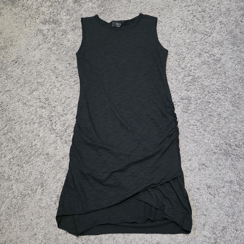 Vici Charcoal High Low Sleeveless Dress